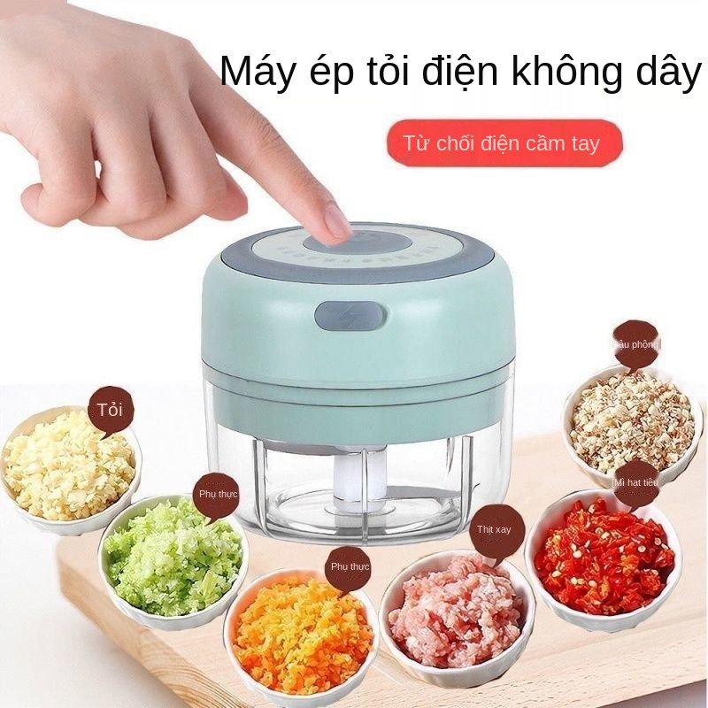 Máy làm tỏi dùng điện, xoắn gia đình, nghiền, băm nhỏ và nhỏ, xay