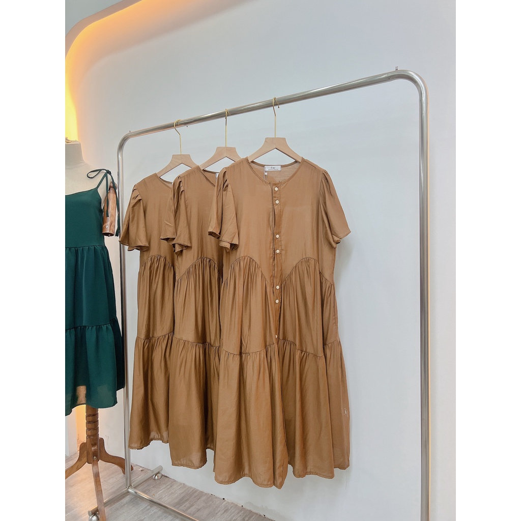 [Ảnh thật/Video] Set váy babydoll voan tơ cúc dọc kèm váy 2 dây 29feb.closet S21 | BigBuy360 - bigbuy360.vn