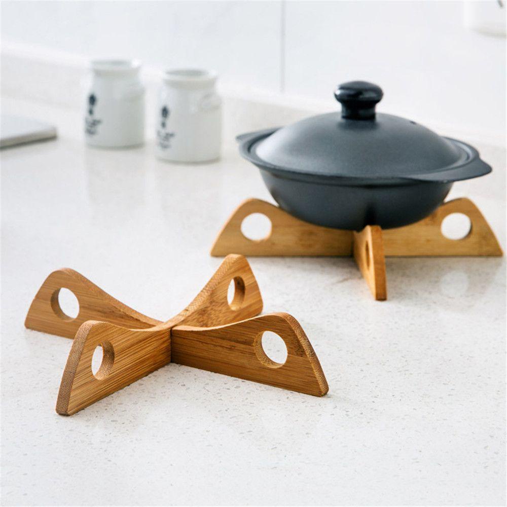 Tấm Lót Nồi Bằng Tre Cách Nhiệt Tháo Rời Được Tiện Lợi Dành Cho Nhà Bếp