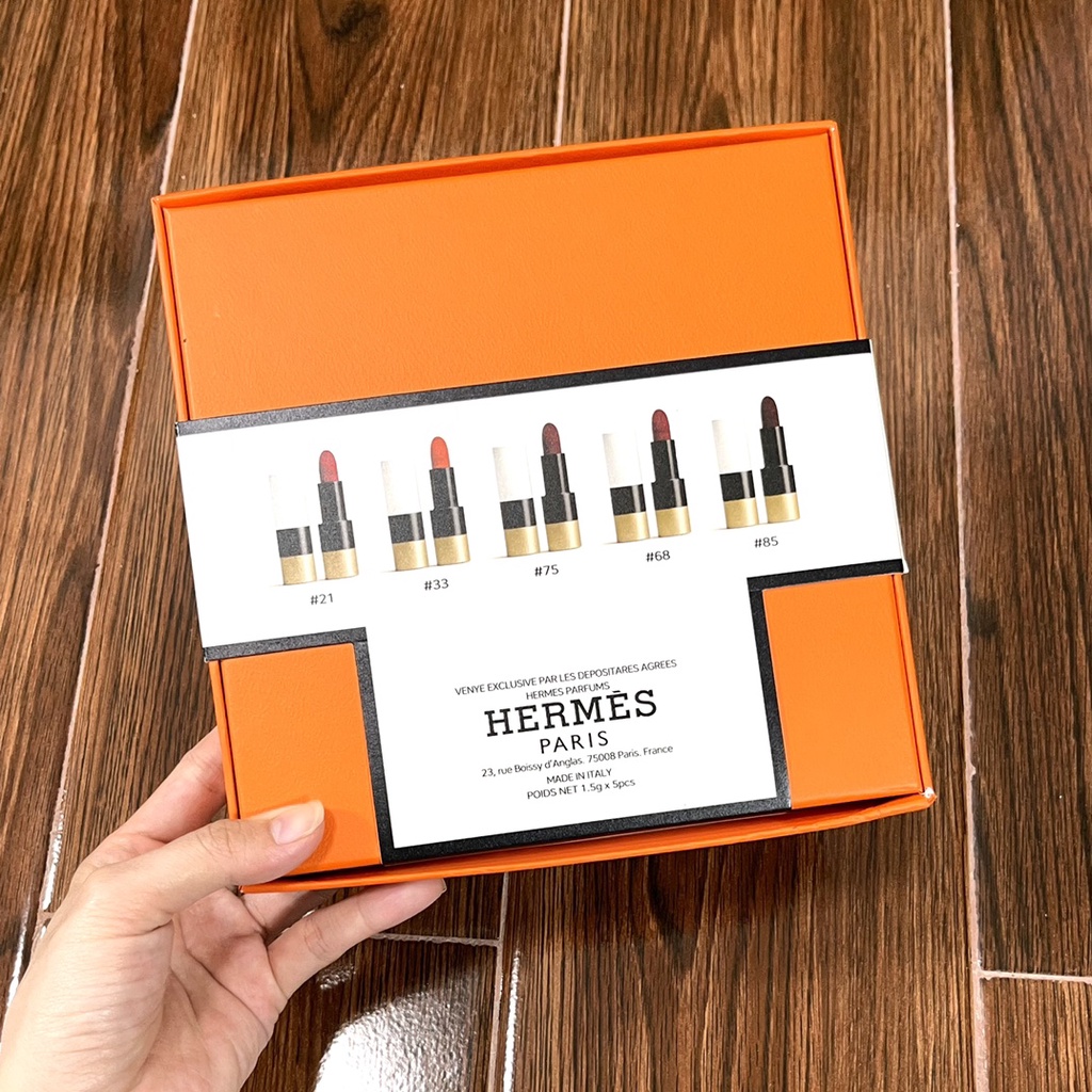 Hộp 5 son môi Hermes giới hạn quà Tết Trung Quốc