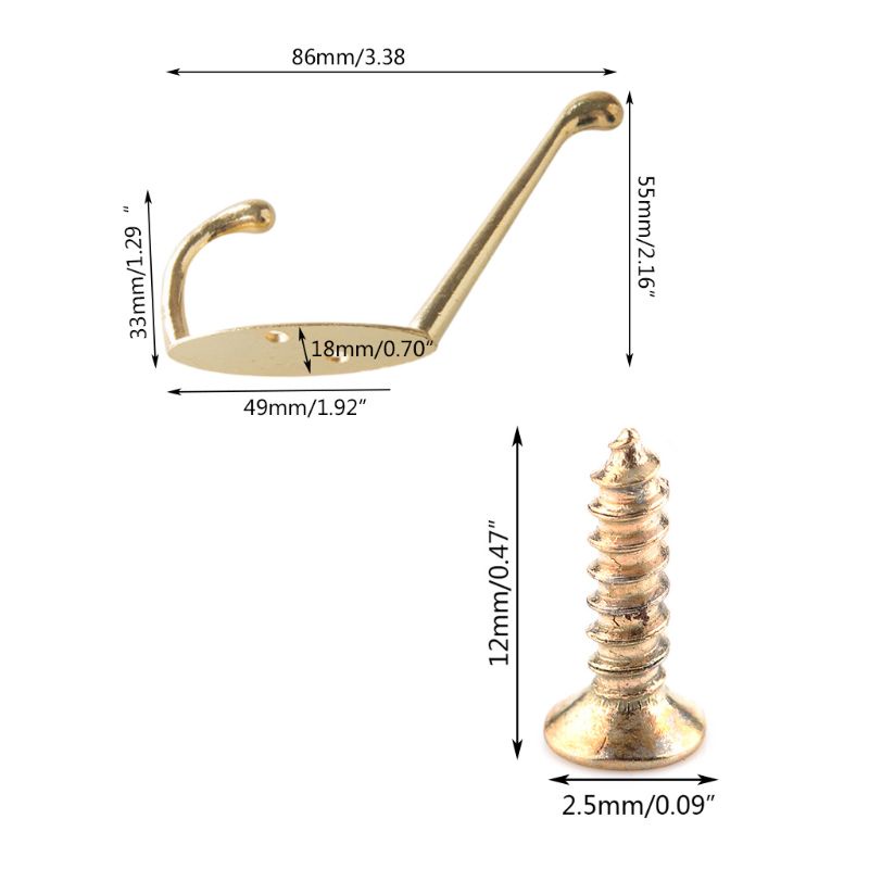 Set 9 Móc Treo Khăn Gắn Tường Chịu Được Sức Nặng Phong Cách Châu Âu