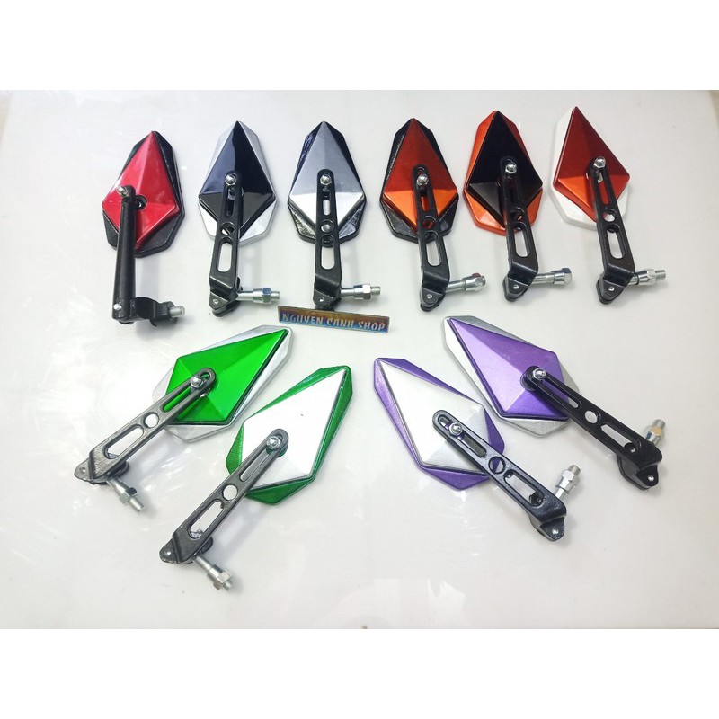 Gương hậu kim cương cho xe máy chân 10 li