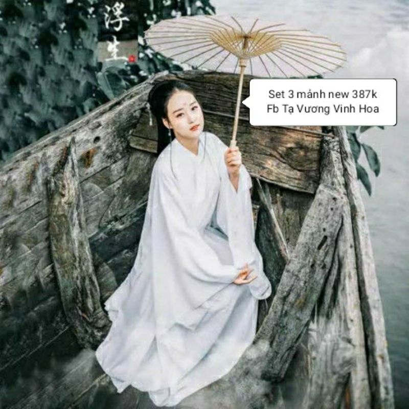 Set hán phục cổ trang Trung Quốc chiết eo chính hãng 3 mảnh