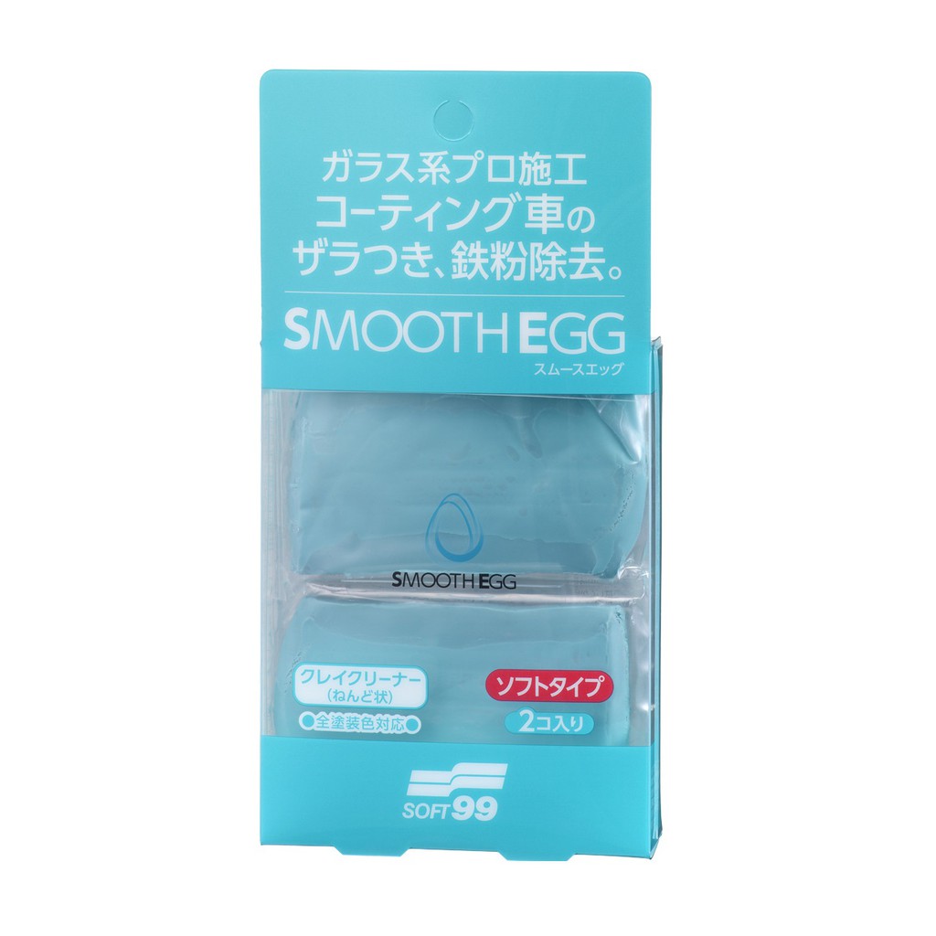 Đất Sét Chuyên Dụng Tẩy Bụi Kim Loại, Bụi Sơn, Bột Sắt Thân Xe Ô Tô SMOOTH EGG CLAY BAR W-513 SOFT99