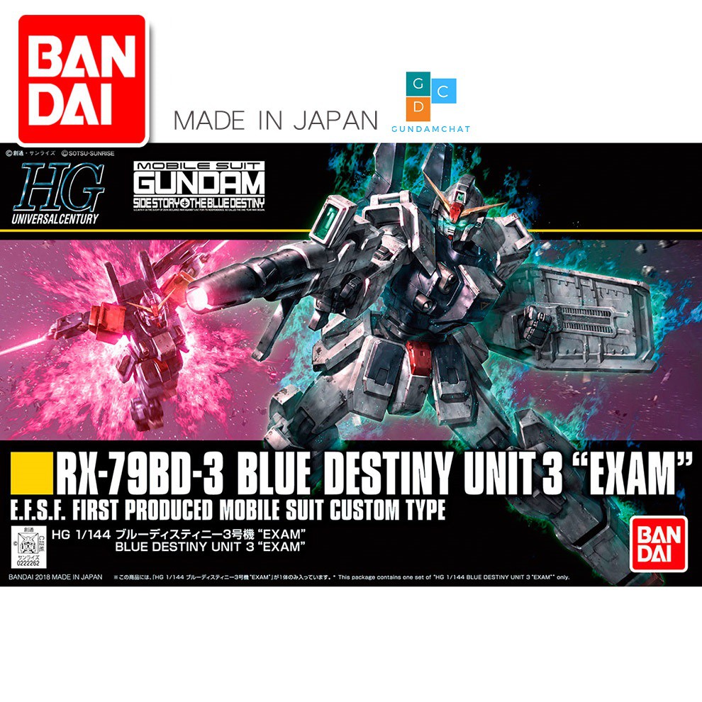 MÔ HÌNH GUNDAM Bandai 1/144 HG BLUE DESTINY UNIT 3 EXAM - GDC