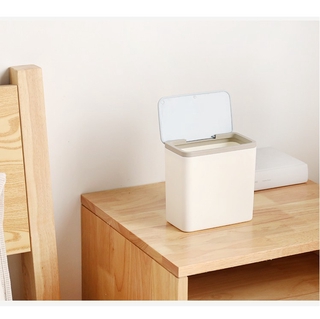 Desktop trash can creative high-quality plastic clamshell office small debris small storage bin