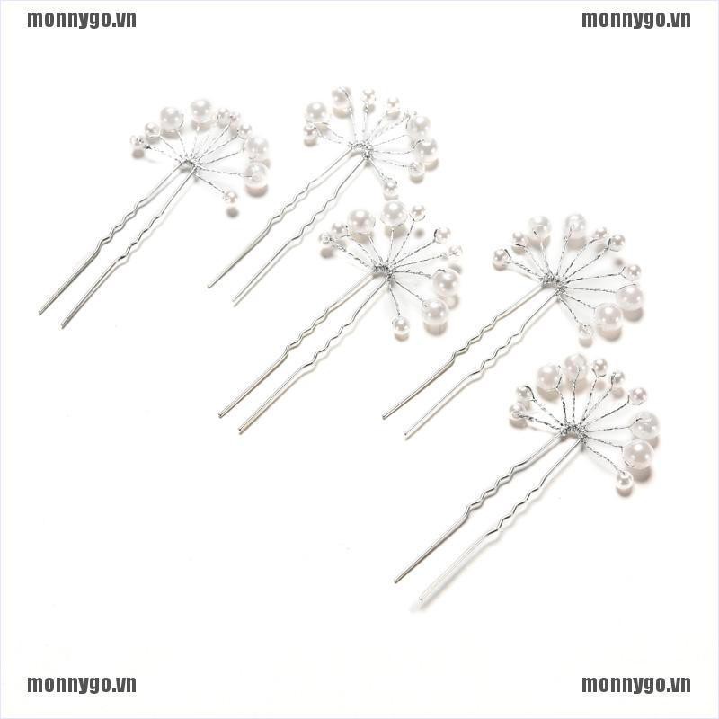 Trâm cài tóc đính hạt ngọc trai trang trí cho đám cưới tiện dụng và bắt mắt