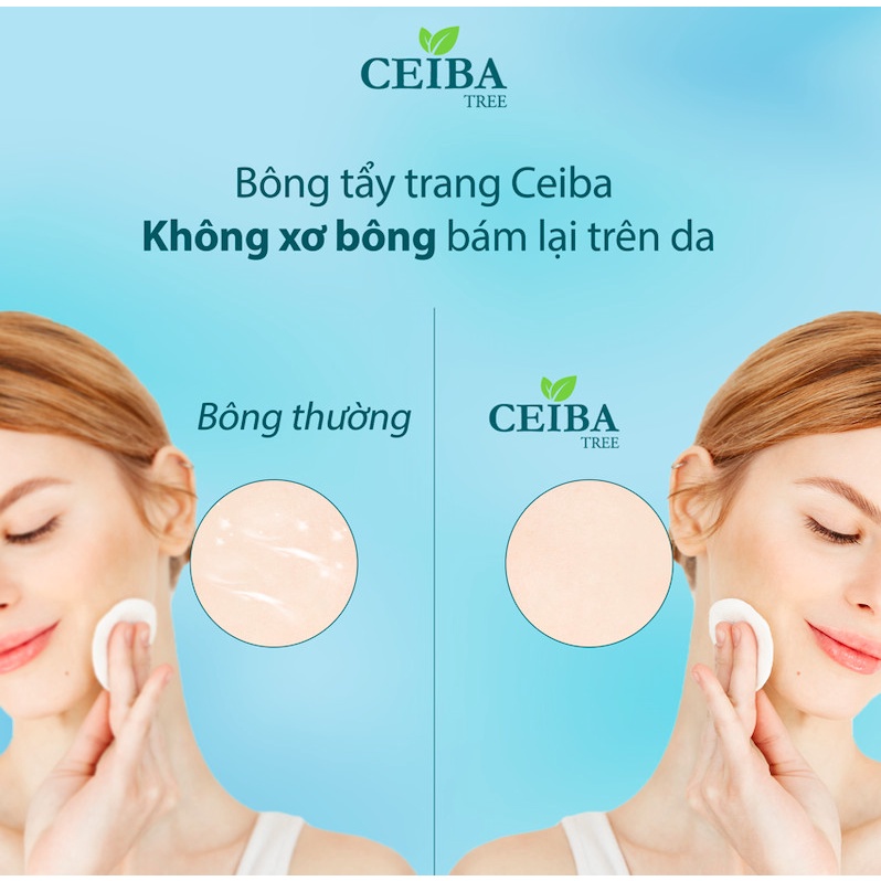 [Chính Hãng] Bông Tẩy Trang Siêu Hot Ceiba 80 Miếng