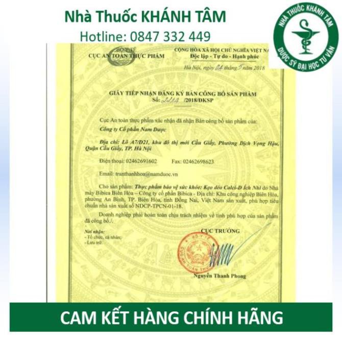 ! Kẹo dẻo Ích Nhi (Canxi - D/ Calci, Canci, tăng sức đề kháng) ! !