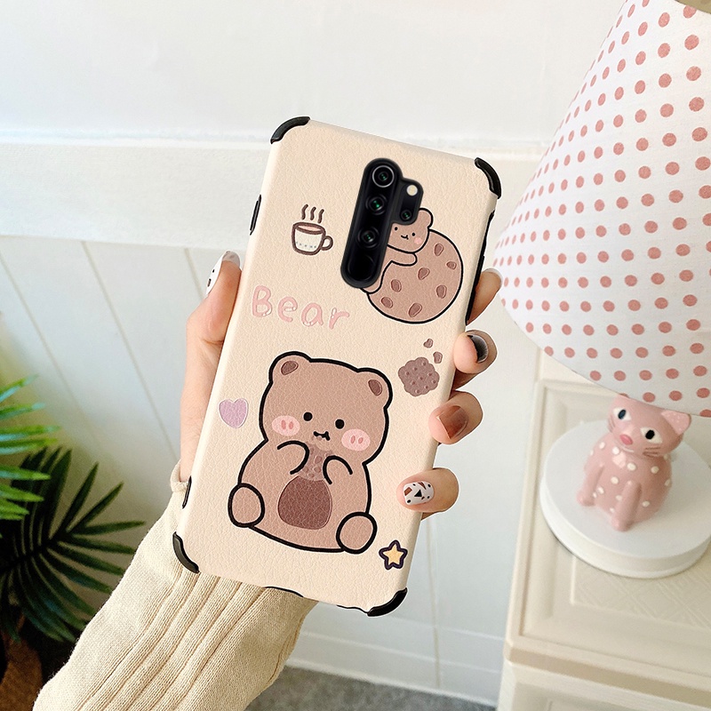Ốp Điện Thoại Da Cừu Chống Bám Vân Tay Chống Bẩn In Hình Hoạt Hình Đáng Yêu Cho Xiaomi Redmi Note 8 Pro
