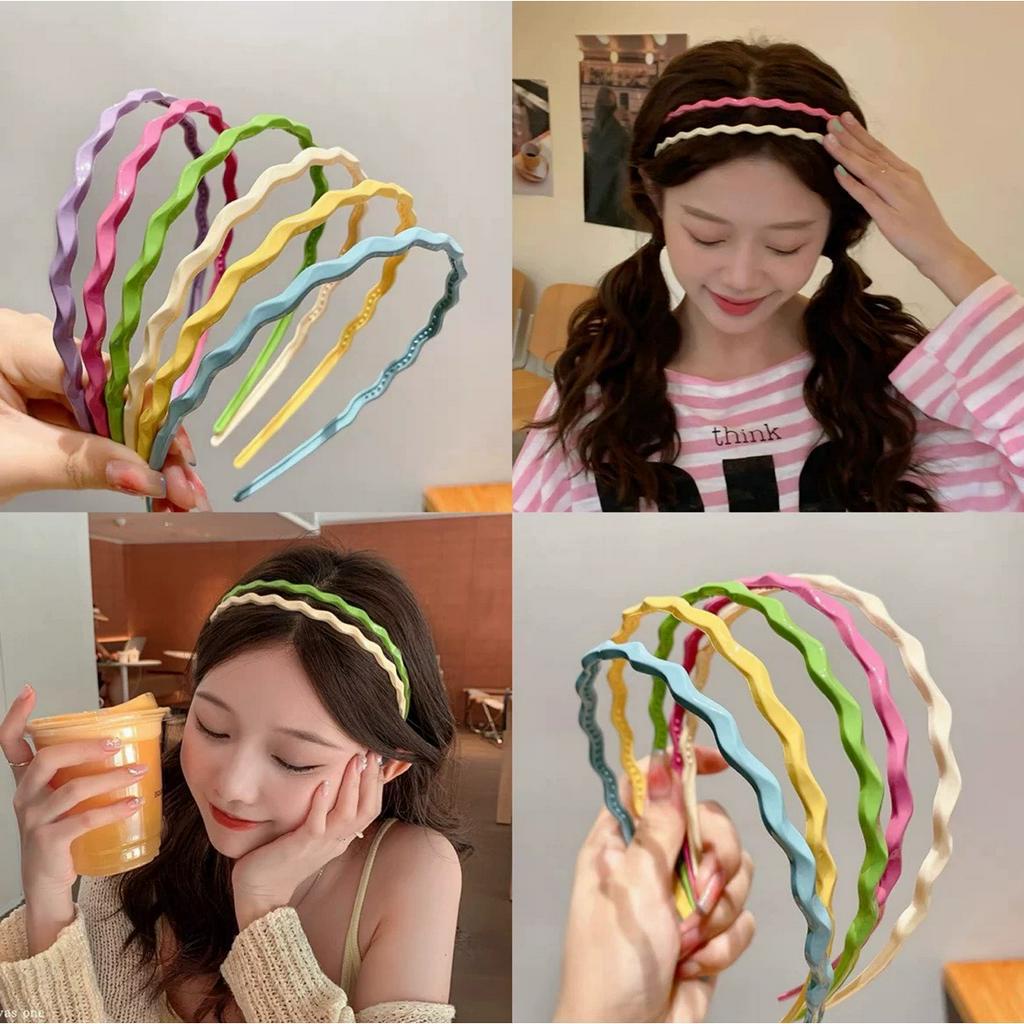 Băng đô cài tóc rửa mặt chống trượt có răng lược nhiều màu cute phong cách hàn quốc cho nữ CT19 JOLY