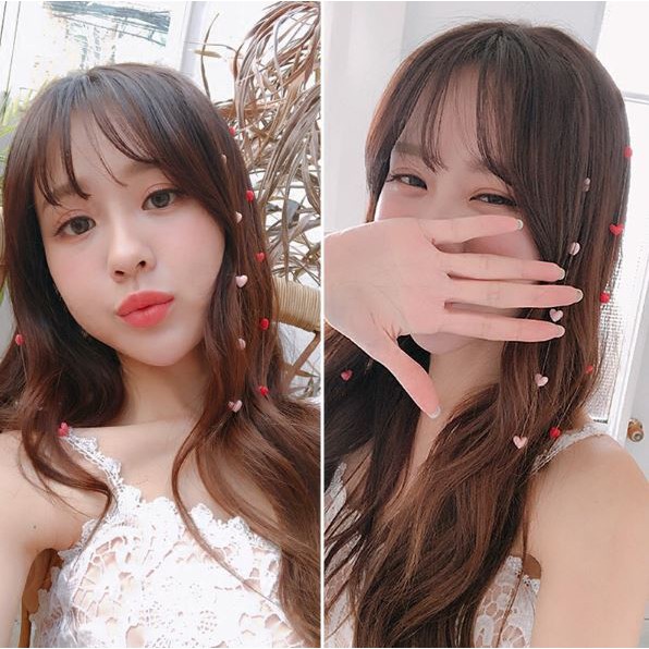 Kẹp tóc dạng dây đính hạt hoa/ trái tim. Phụ kiện tóc chụp hình