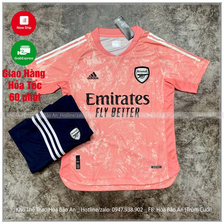 Bộ Quần Áo Đá Banh CLB Arsenal 2023 Màu Hồng Cực Chất PP Bởi Quần Áo Bóng Đá Hòa Bảo An