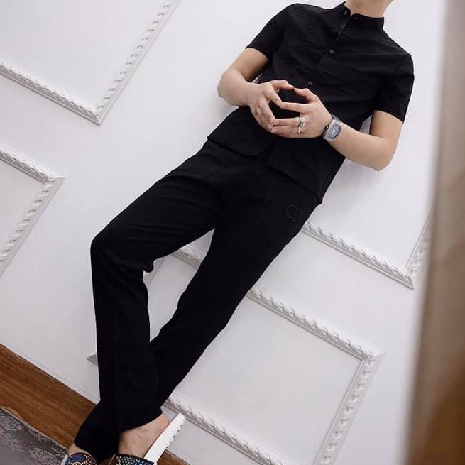 [Full Box] Bộ Đũi Nam Áo Cộc , Quần Dài Mùa Hè | BigBuy360 - bigbuy360.vn