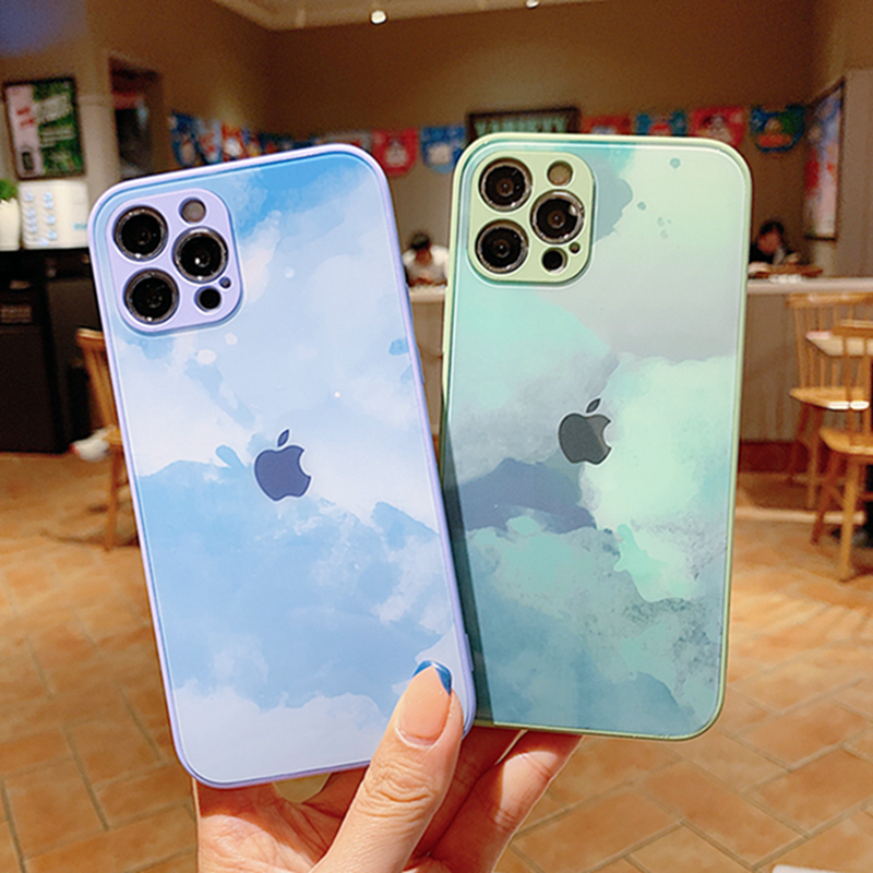 Vỏ thủy tinh ốp điện thoại Mặt Gương Chống Sốc Cho Iphone 12 Mini 12 Pro 12 Promax 11 Pro Max X Xr 7 8 Plus Xs Max | WebRaoVat - webraovat.net.vn