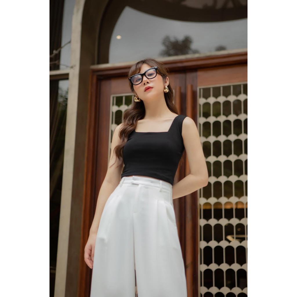 Áo 2 dây cổ vuông cơ bản bản hai dây to cực dễ mix đồ | BigBuy360 - bigbuy360.vn