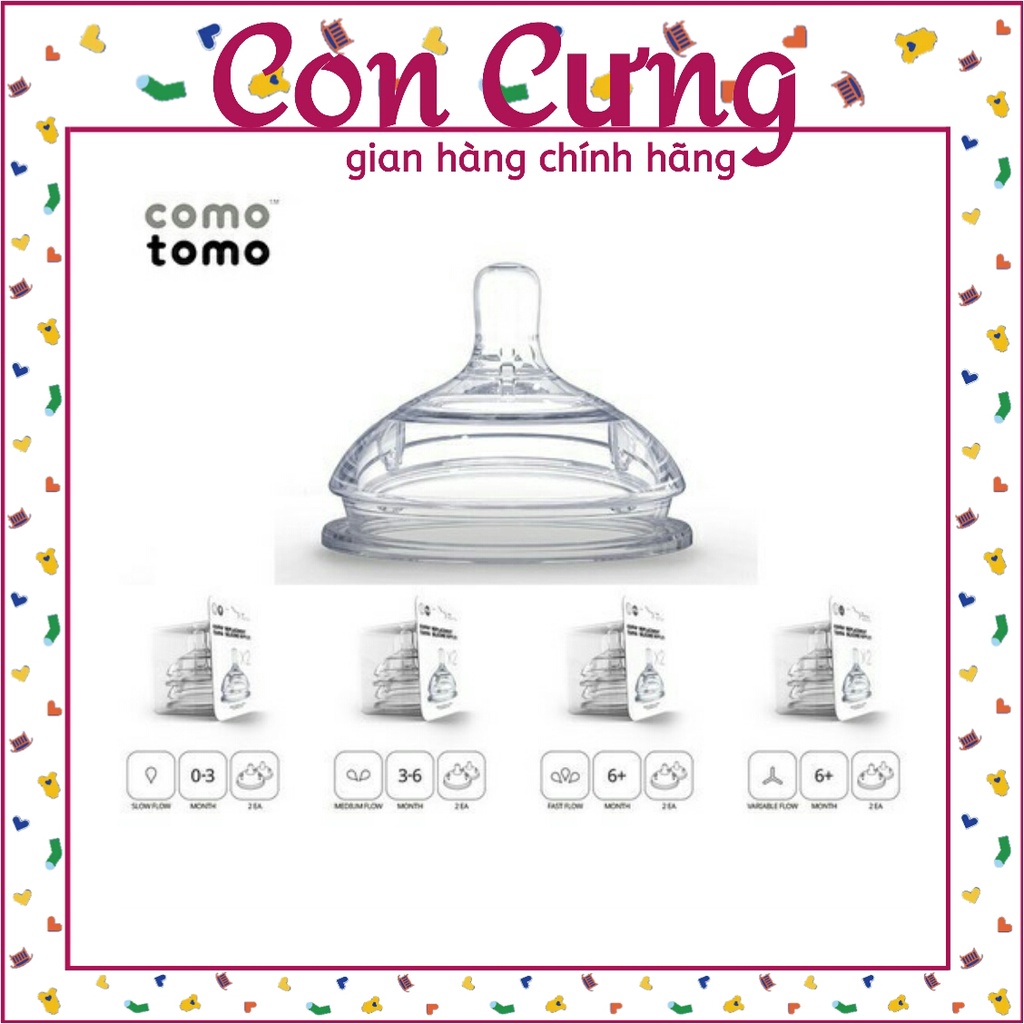 Núm Ti Comotomo Silicon Cao Cấp 💖 Tách Lẻ 1 Núm