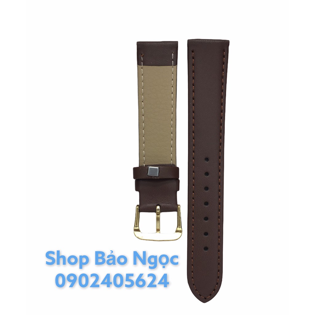 GIÁ ĐỘC NHẤT Dây da đồng hồ nam nữ màu nâu trơn các size 8-10-12-14-16-18-20-22-24.