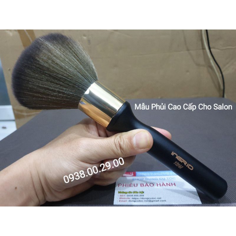 Cây Phủi Tóc Cao Cấp Ingrid, Chổi Phủi Tóc Lông Mịn Cho Salon.(Ảnh thật)