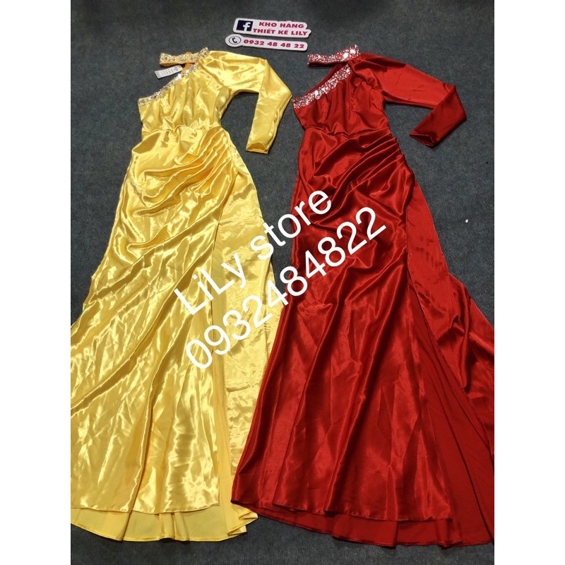 ẢNH VÀ VIDEO thật 10000%    ĐẦM DẠ HỘI 1 VAI  KẾT ĐÁ TRÁNG GƯƠNG