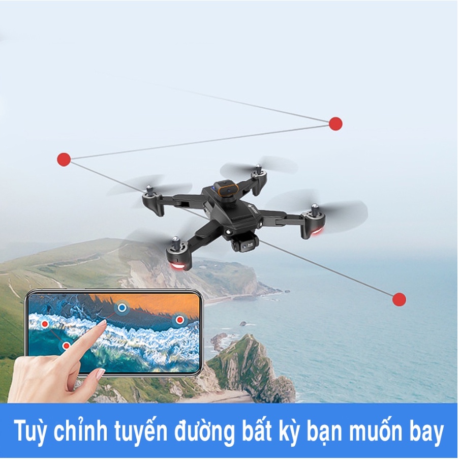 Flycam P9 Pro - Máy bay điều khiển từ xa P9 - Pro Camera HD Kết Nối Điện Thoại, Pin 30 Phút, Chống Va Chạm 4 Chiều