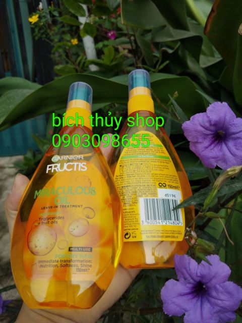 Tinh dầu dưỡng tóc GARNIER FRUCTIS MIRACULOUS OIL