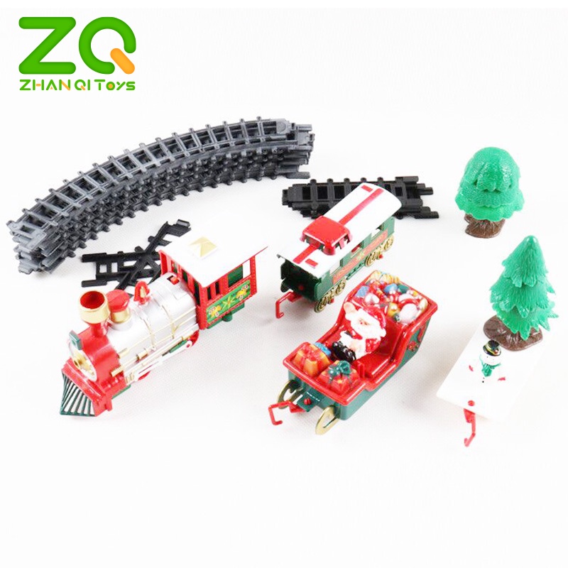ZHANQI TOYS Set đồ chơi đường ray xe lửa Zhan Qi Toys có nhạc và đèn vui nhộn cho bé