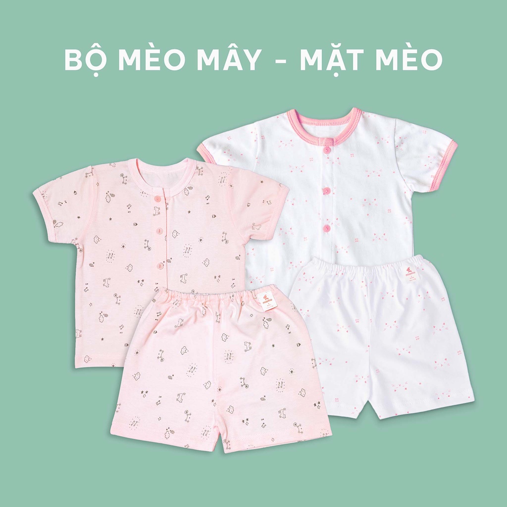 Combo 2 Bộ Quần Áo Cộc Sơ Sinh MIOMIO Cho Bé Trai, Bé Gái (Từ 0 - 24 Tháng), Vải Cotton