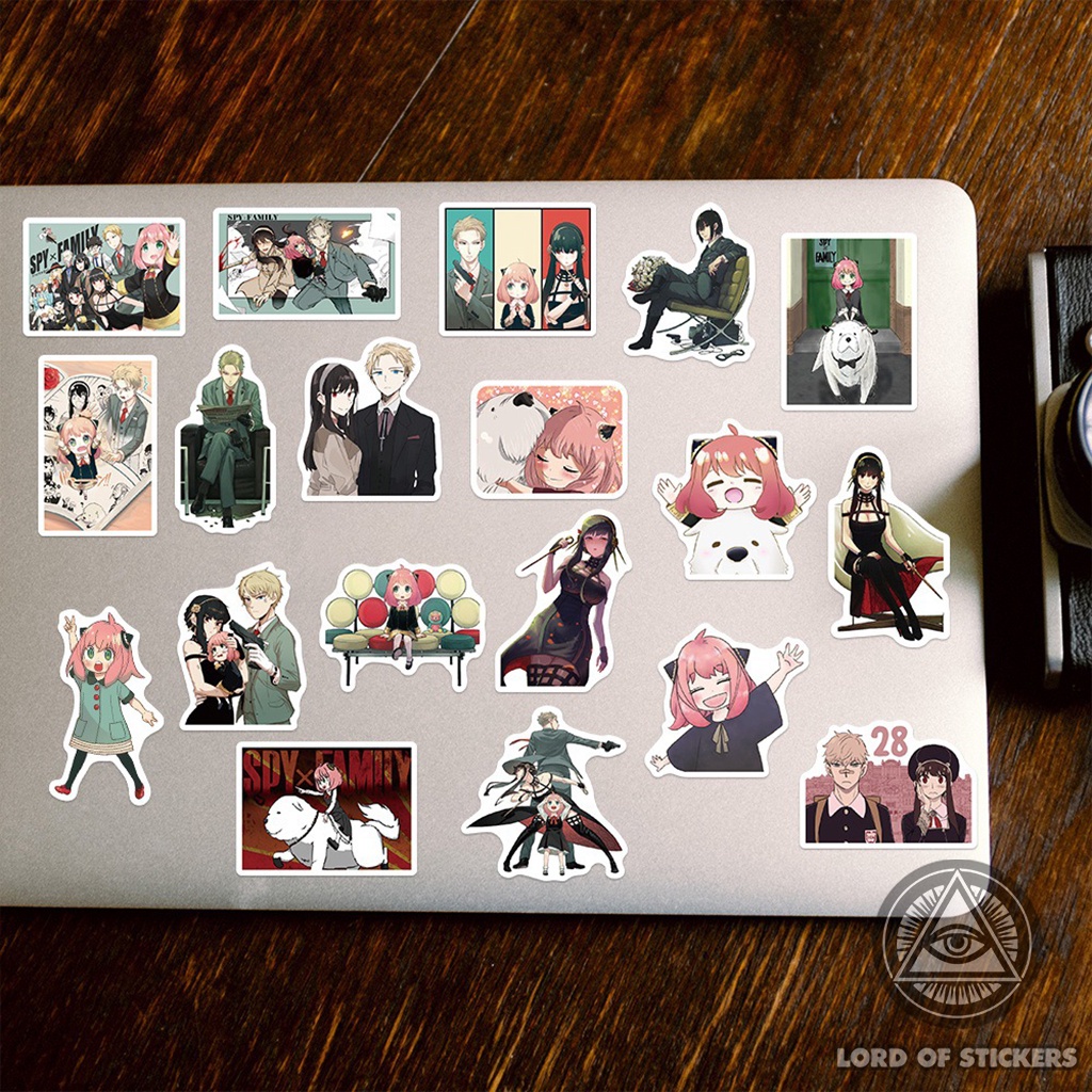 Set 50 Hình Dán SPY x FAMILY Sticker Cute Truyện Tranh Anime Manga Chống Thấm Nước Trang Trí Mũ Bảo Hiểm, Laptop, Vali
