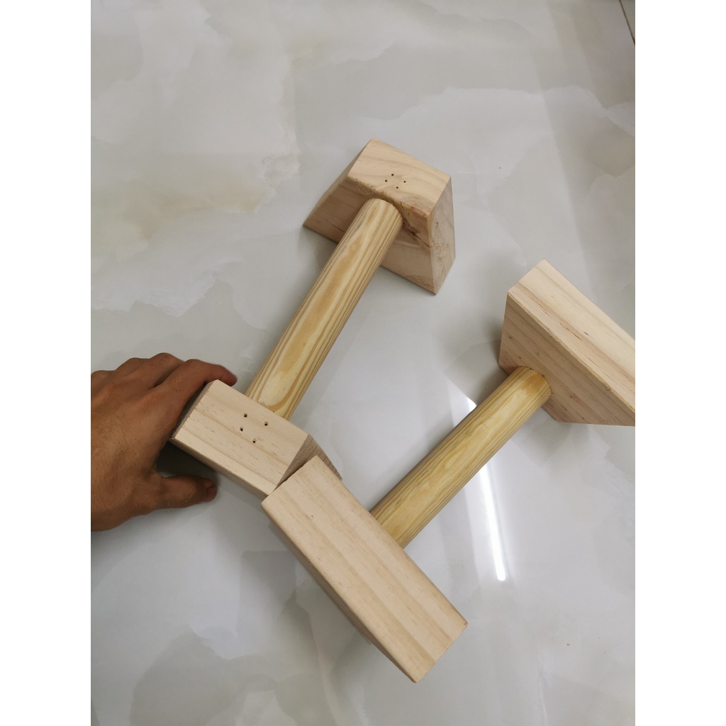 - PARALLETTES GỖ 1 CẶP DỤNG CỤ CHỐNG ĐẨY, HÍT ĐẤT, CHUẨN QUỐC TẾ