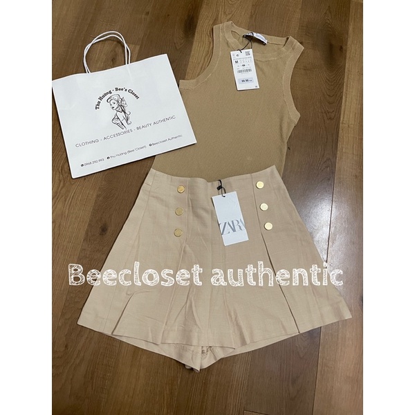 CÓ SẴN-QUẦN SHORT ZARA AUTH MÀU BE SIÊU TÔN DA
