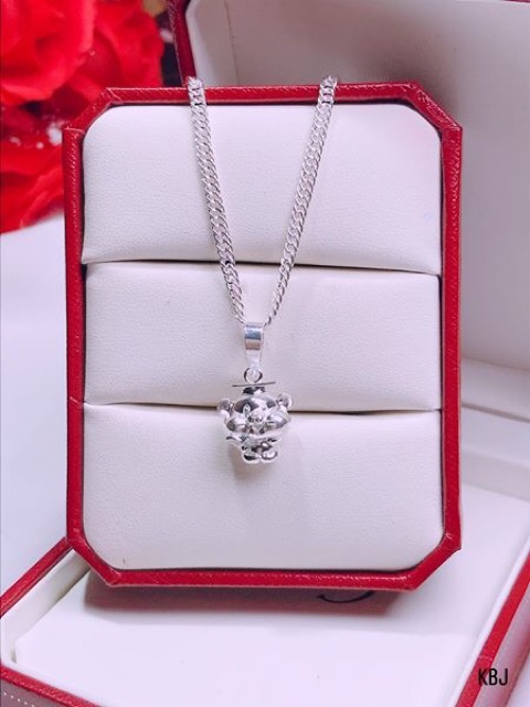 Dây chuyền bạc ta mặt chuột cho Bé Yêu DCB0704
