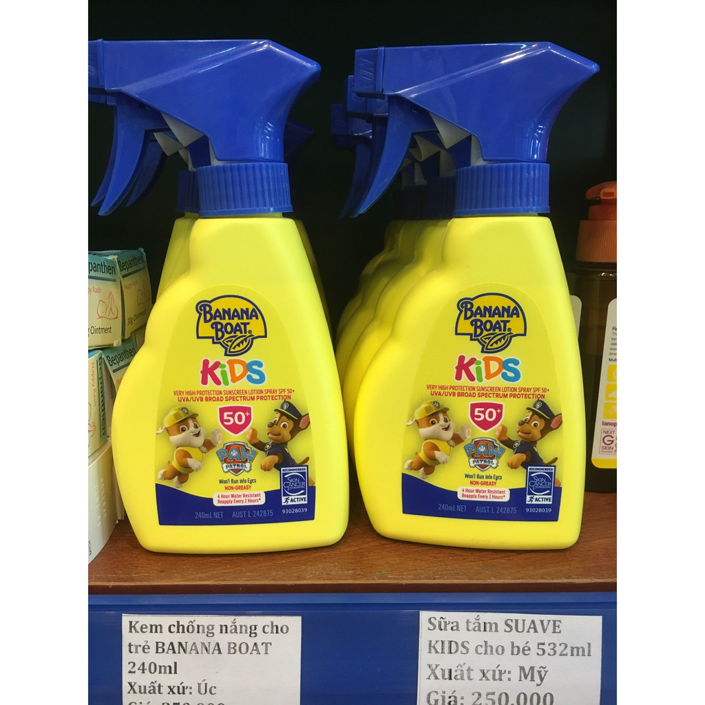 Kem Chống Nắng BANANA BOAT KIDS SPF 50+ dành cho trẻ em