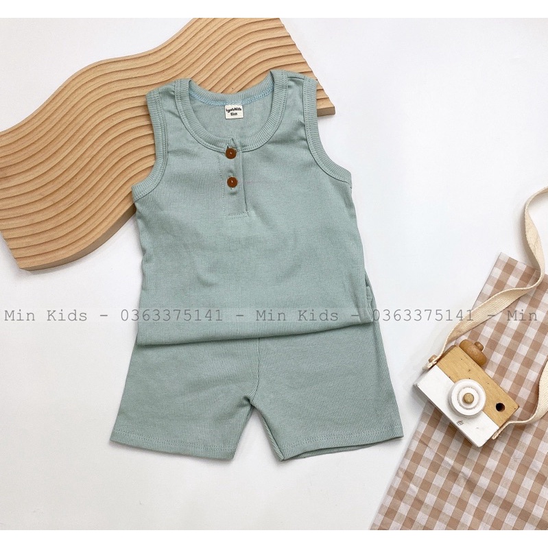 Bộ Thun Gân Sát Nách Cho Bé Trai, Bé Gái 7-17kg