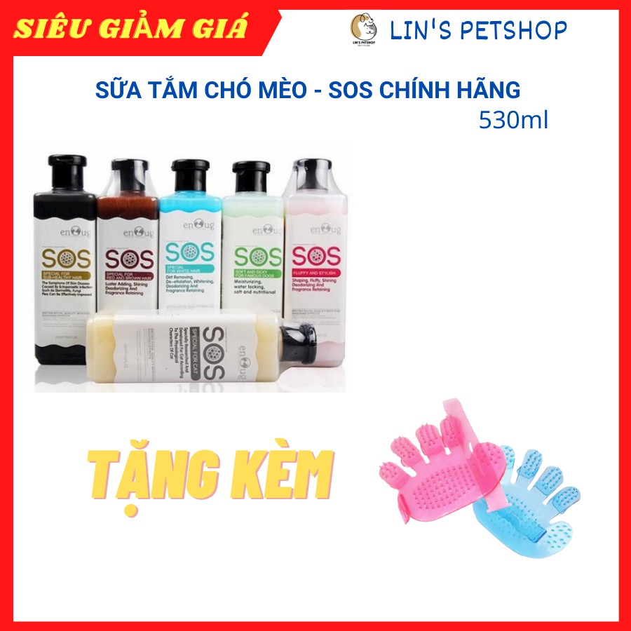 [🛵FREESHIP][CHÍNH HÃNG ] SỮA TẮM SOS CHO CHÓ 530ml trị và phòng ngừa ve rận, thơm lâu