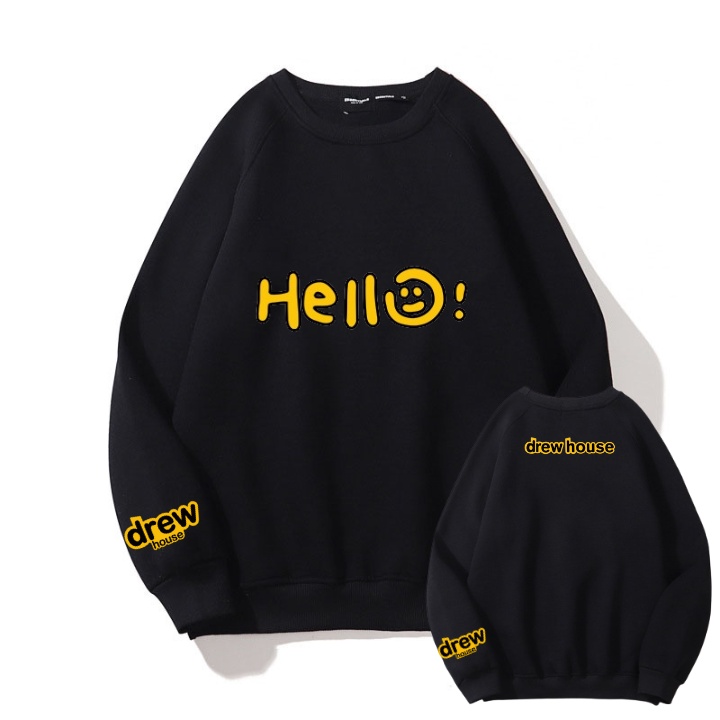 Áo sweeter nỉ nam nữ drew khủng long chất nỉ cotton dầy không xù full size