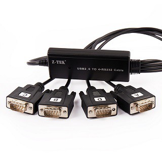 CÁP CHUYỂN USB 2.0 RA 4 CỔNG RS232 Z-TEK ZE-552A