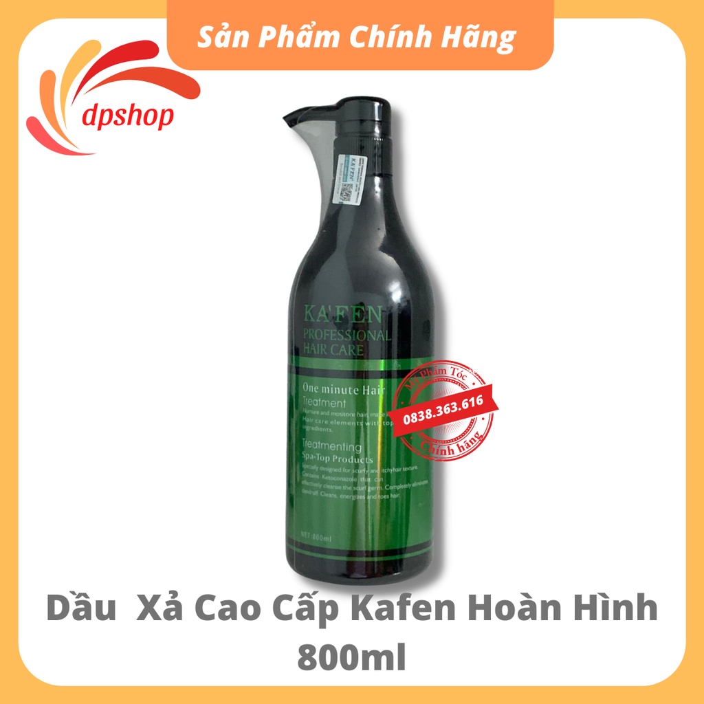 Cặp dầu gội KAFEN 800ml hoàn hình xanh phục hồi tóc khô xơ hư tổn chính hãng