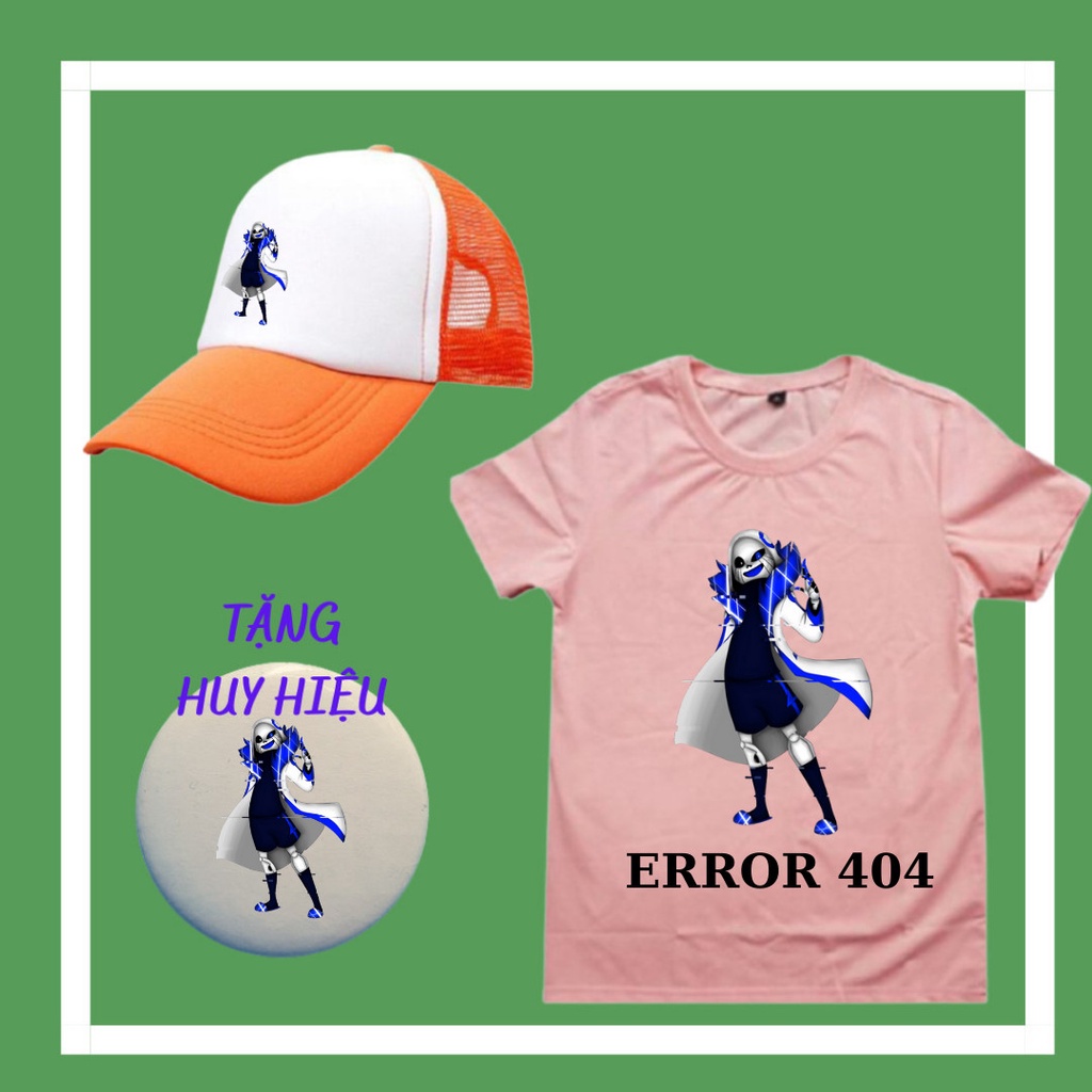 Mũ Áo Error 404 Sans bé trai, bé gái siêu ngầu, đủ màu sắc, đủ size áo từ 10kg đến 90kg