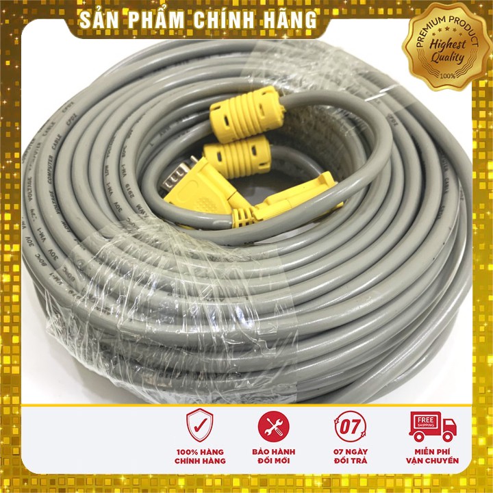 Dây VGA chính hãng (Xả Kho) DÂY VGA 30m XÁM ARIGATO  ĐẢM BẢO CHẤT LƯỢNG.DVXA7