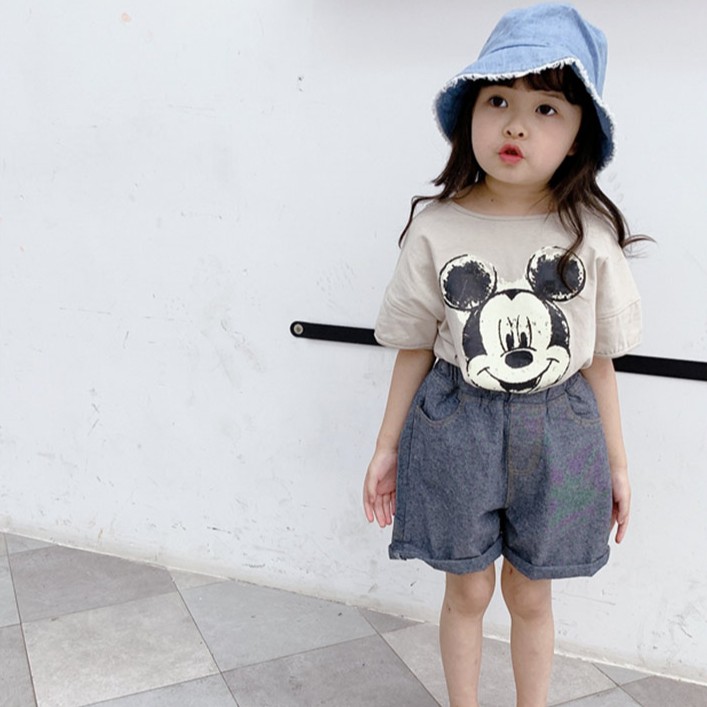 Áo Thun Tay Ngắn In Hình Dễ Thương Cho Bé Gái