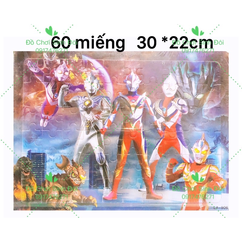 ráp hình bằng gỗ 60 miếng - siêu nhân điện quang