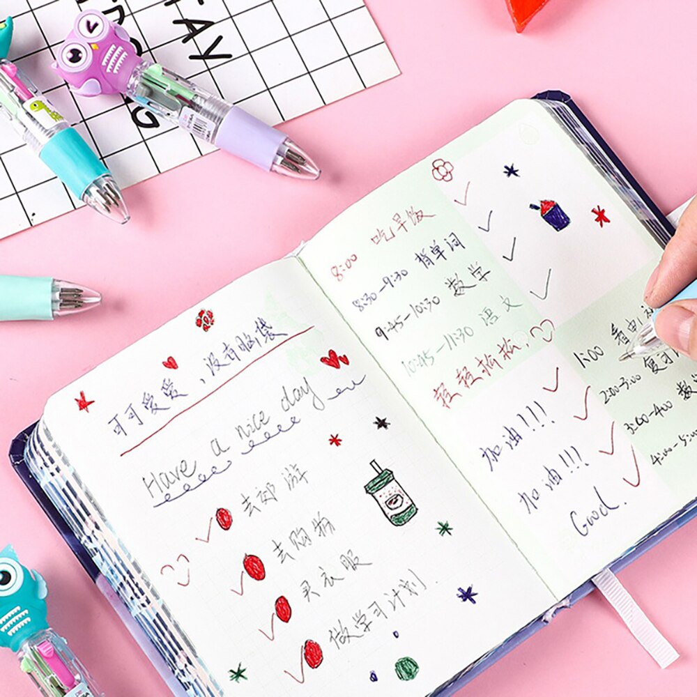 Bút bi 4 lõi màu hình động vật dễ thương