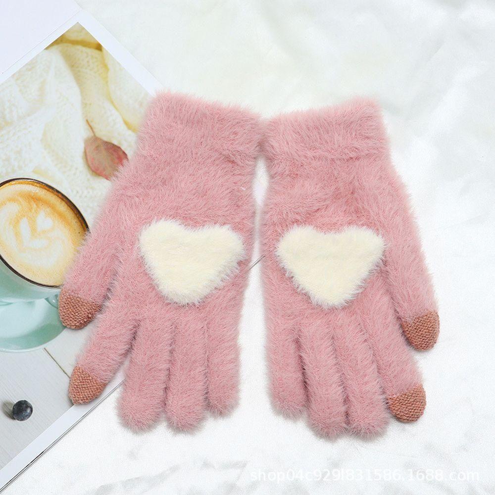 Găng Tay Chống Gió Hở Ngón Màu Sắc Đơn Giản Giữ Ấm Cho Nữ