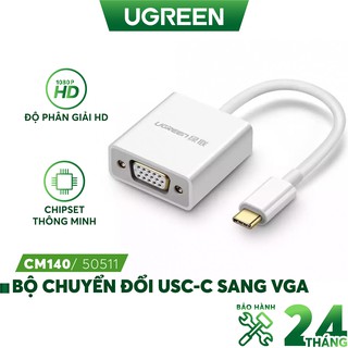 Bộ chuyển đổi USB-C sang VGA dài 10CM UGREEN CM140