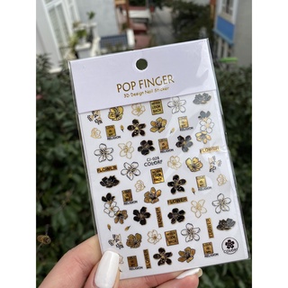 Sticker nail hình hoa lá dán móng 1