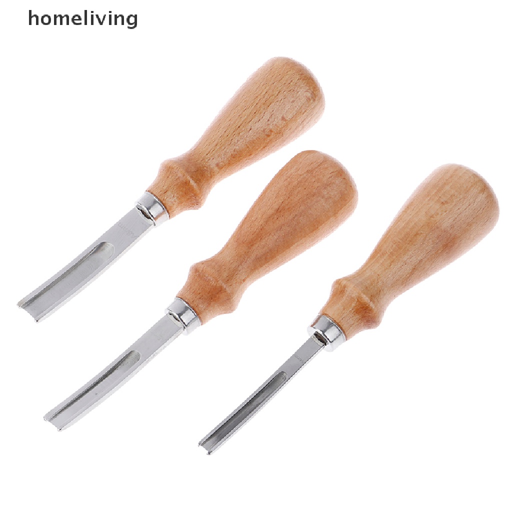 Dụng Cụ Làm Đồ Da Thủ Công Tay Cầm Bằng Gỗ Phong Cách Pháp