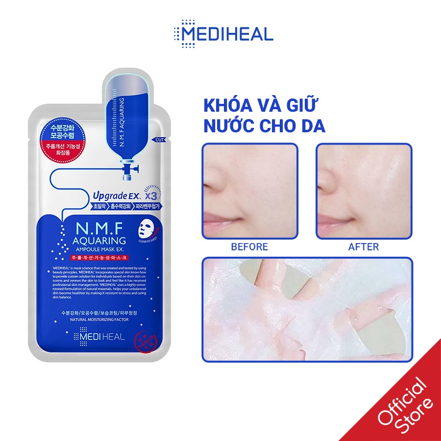 Mặt nạ Mediheal hàn quốc mask vita placenta collagen aquaring cấp nước essential teatree