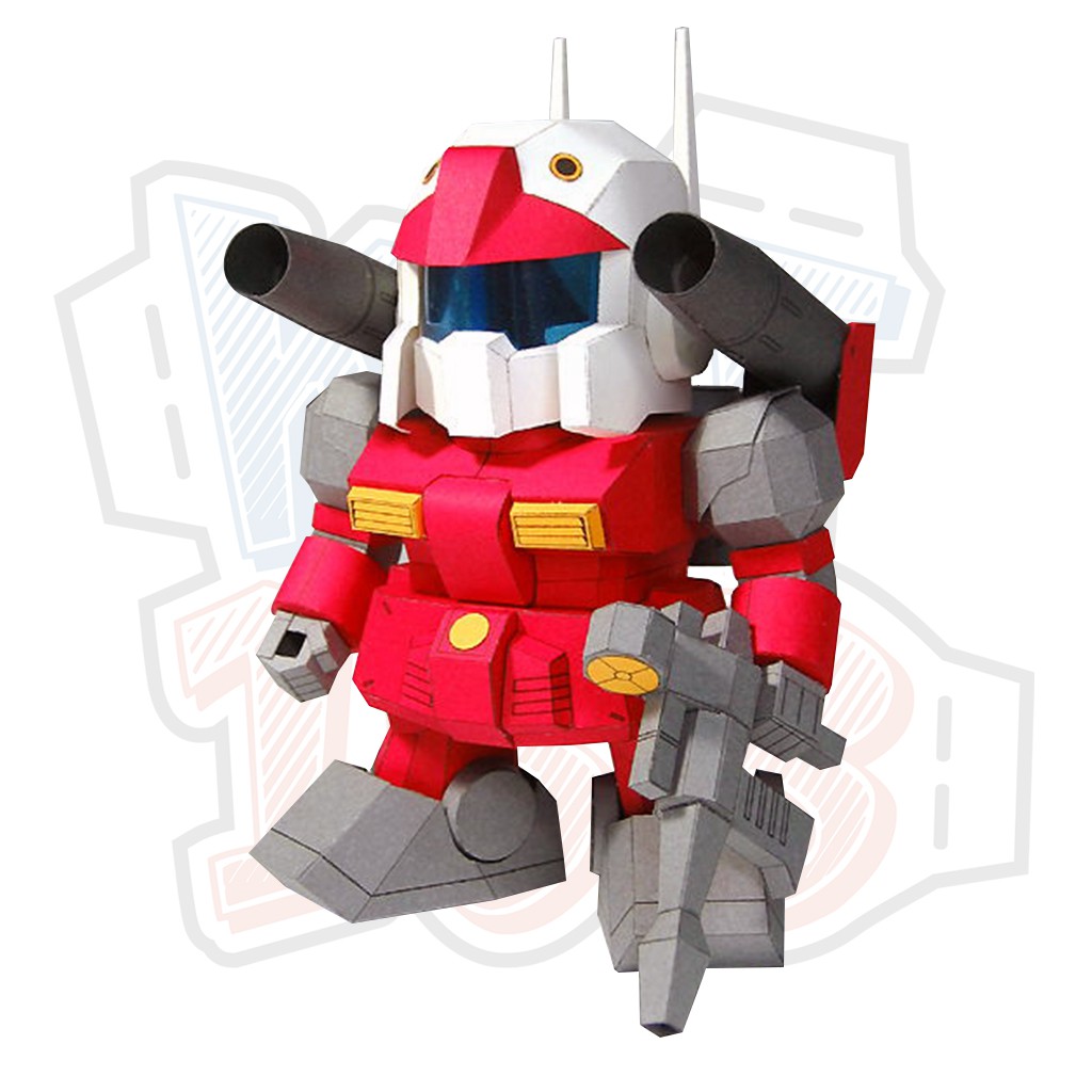 Mô hình giấy Gundam Robot SD RX-77-2 Guncannon