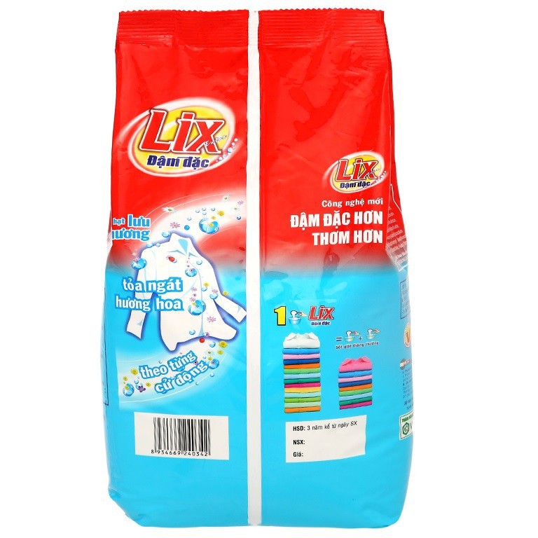  Bột Giặt LIX Extra Đậm Đặc 6Kg ED010 - Tẩy Sạch Vết Bẩn Mạnh Gấp 2 Lần